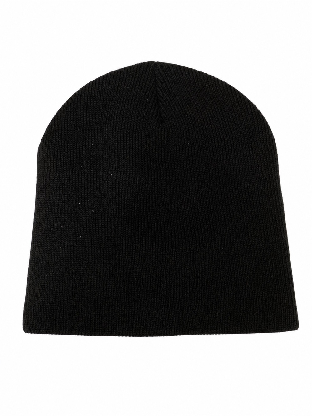 Black Knit Beanie Hat Unisex Scully Skull Hat